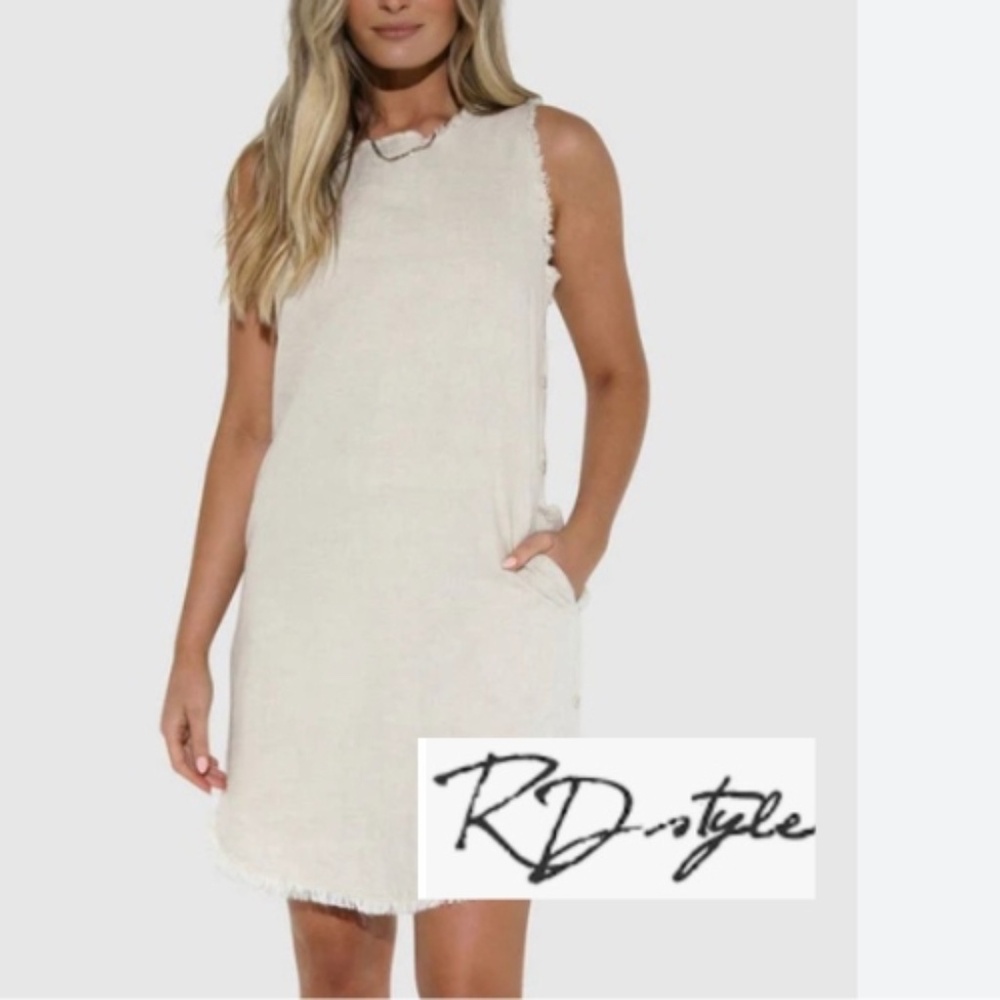 RD Style white denim dress, S, GL1308